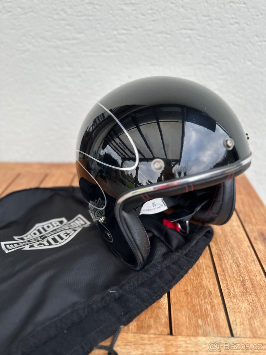 Helma Harley Davidson xxl černá lesk