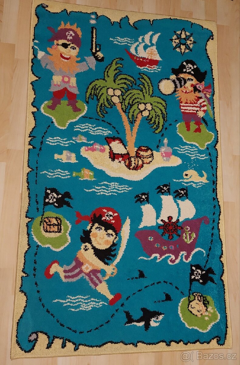 Dětský pirátský koberec s piráty