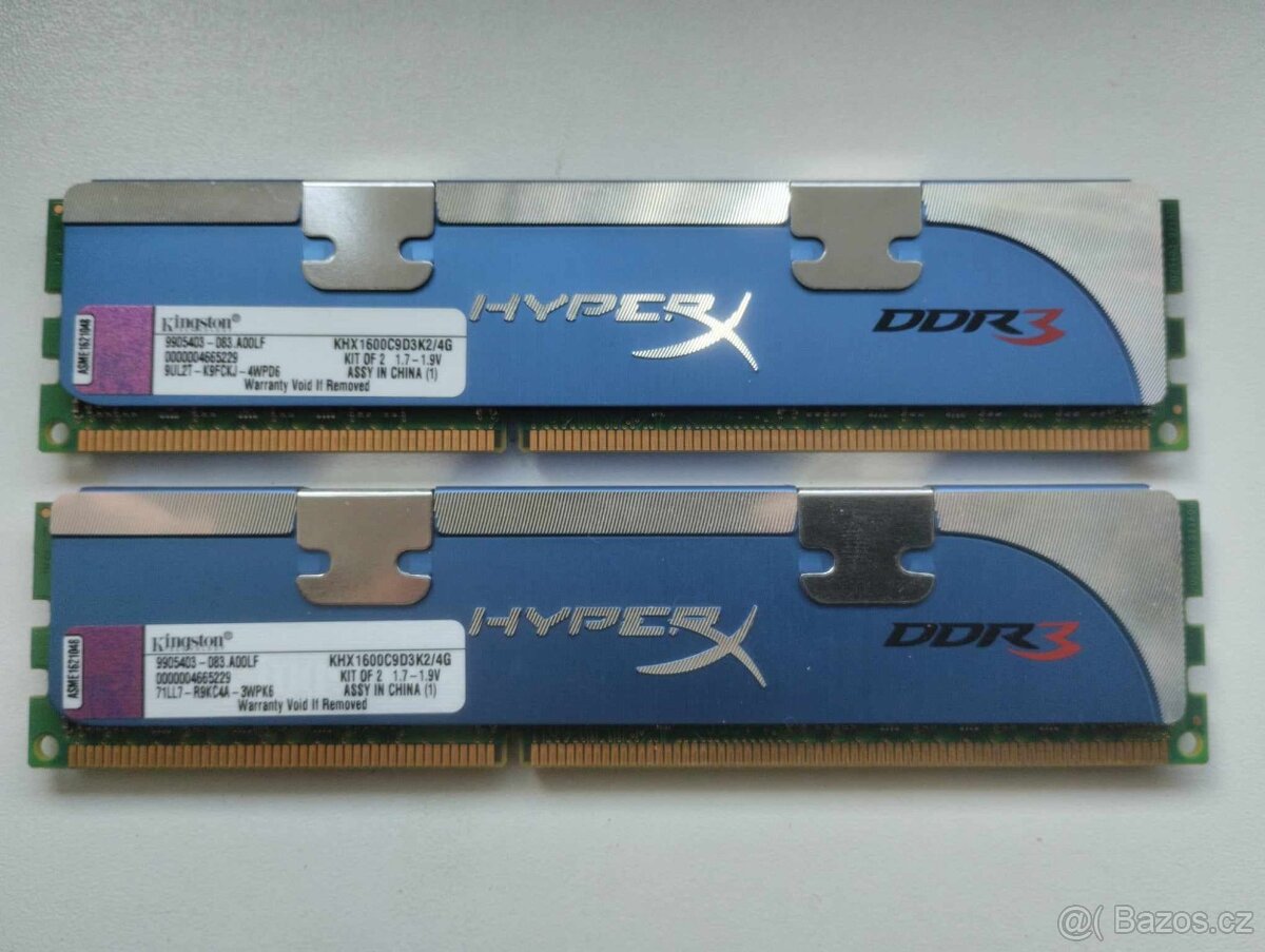 Kingston HyperX DDR3 4GB (2x2GB) 1600MHz CL9