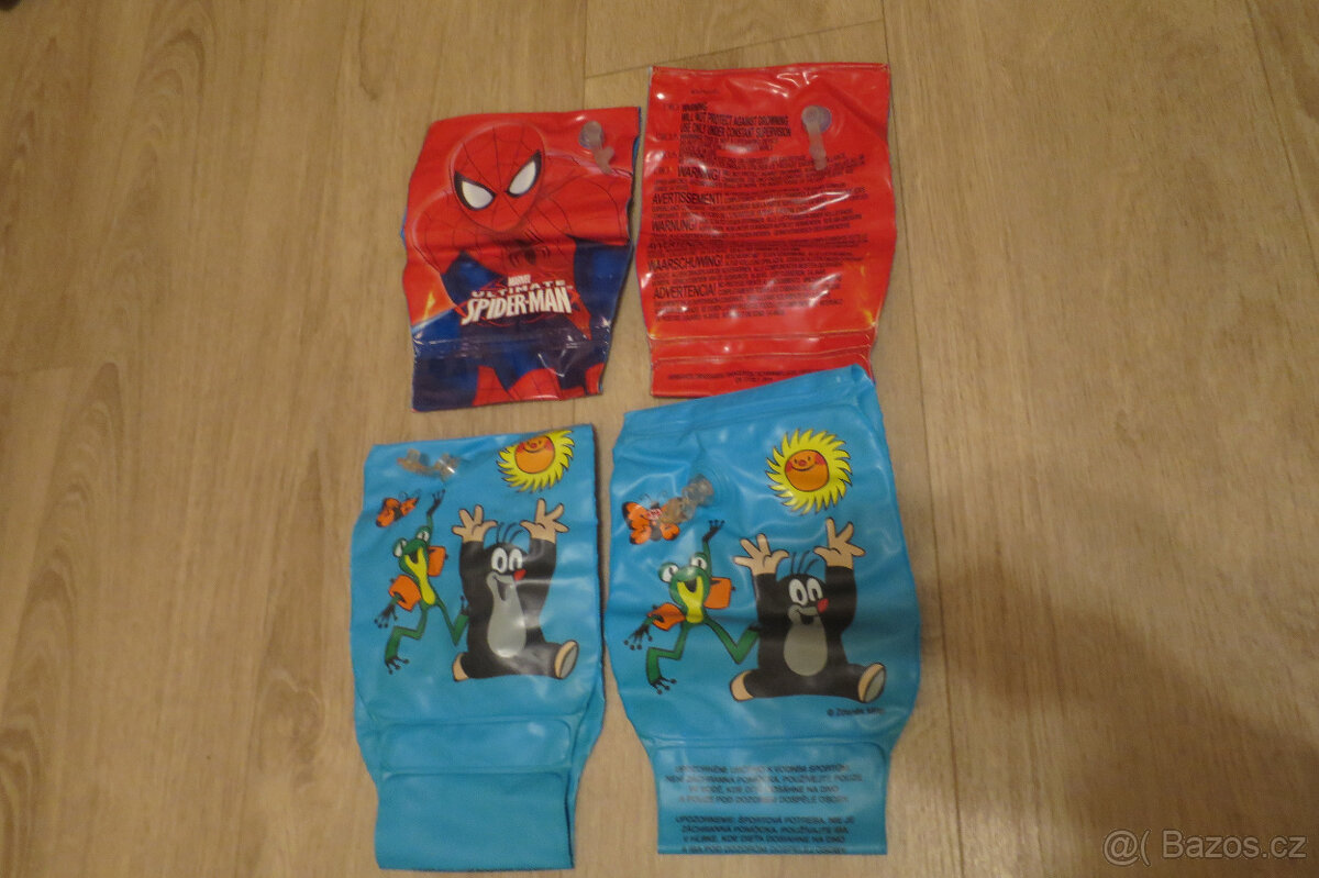Dětské nafukovací plavací rukávky Spiderman, krteček. Perfek