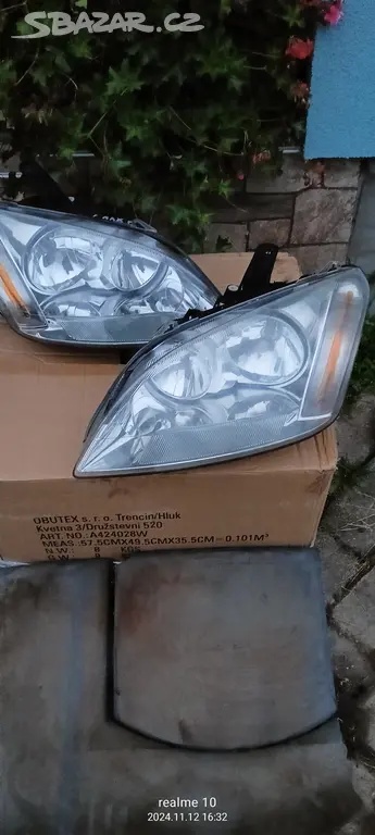 přední světlomety