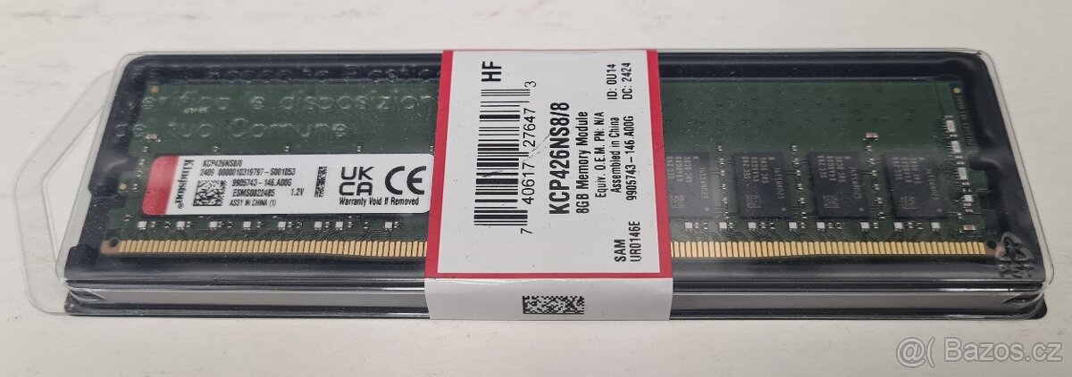 Kingston KCP426NS8/8 - ValueRAM 8GB DDR4 2666 CL19