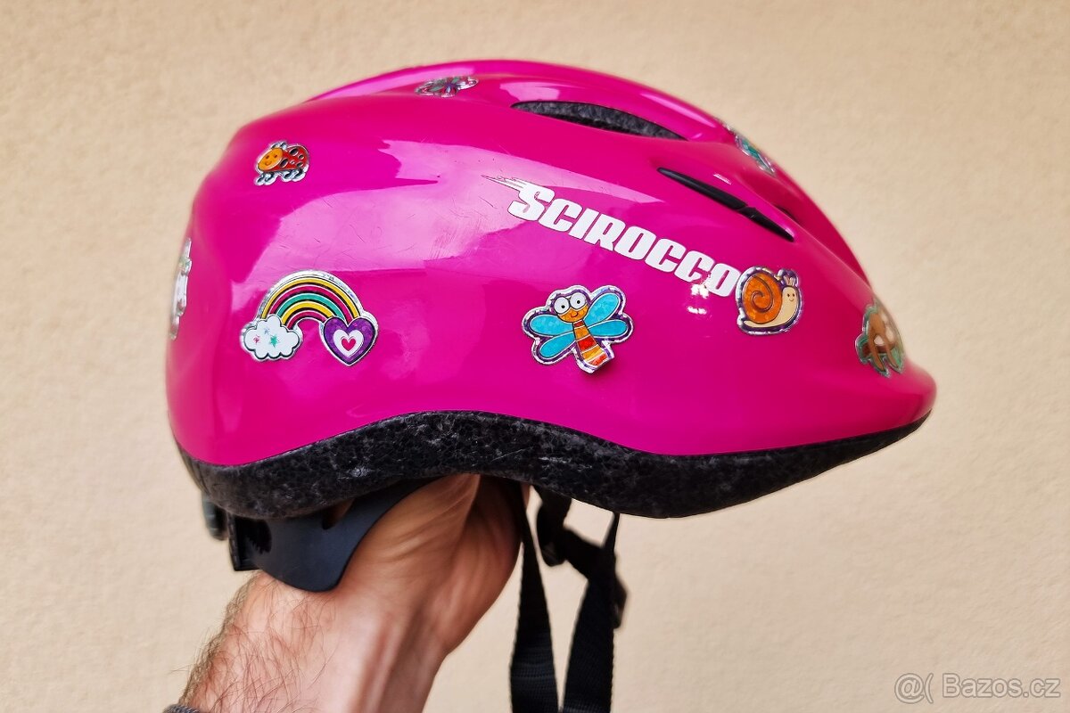 Dětská růžová cyklistická přilba XS
