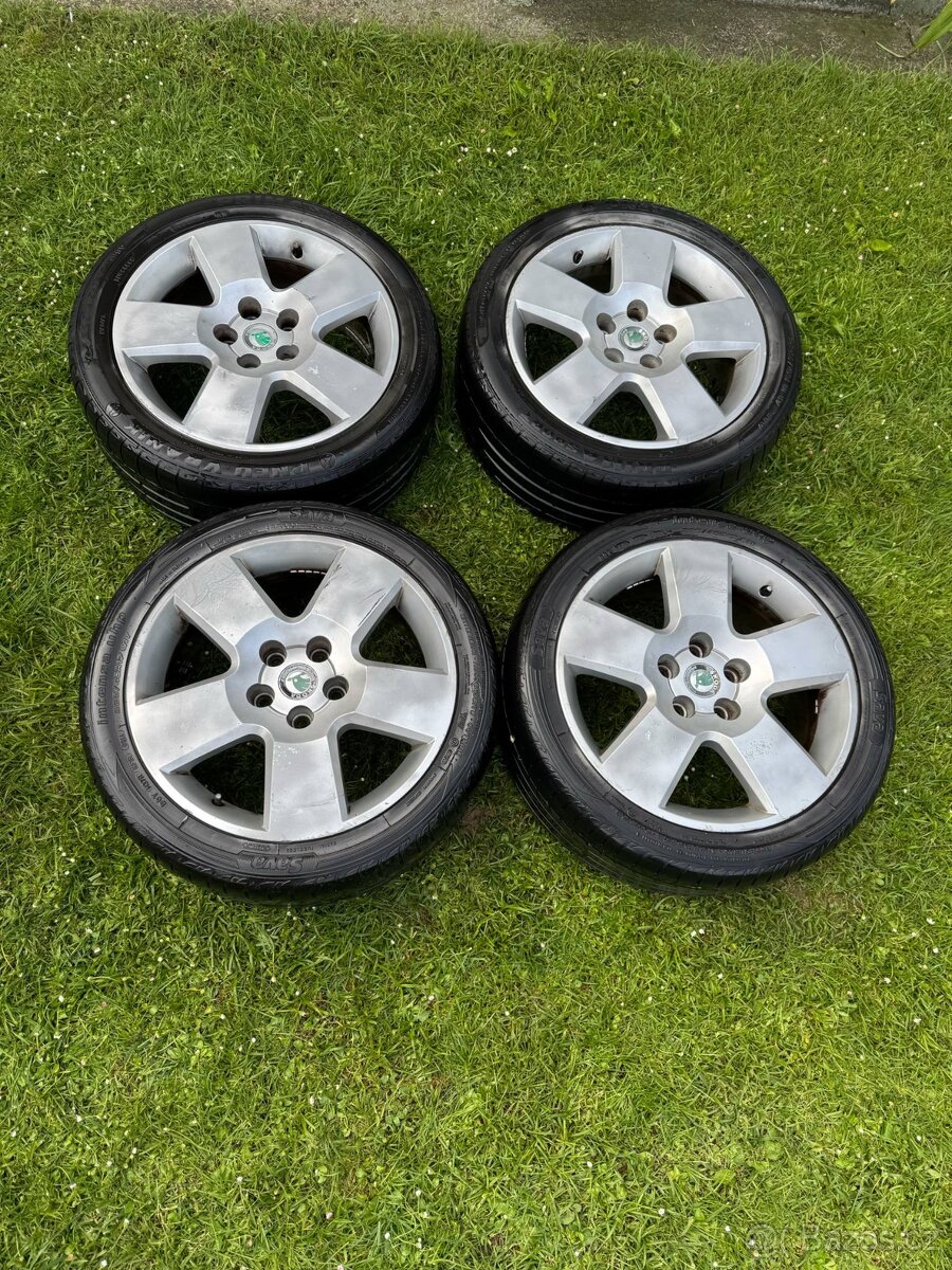 Letní Sada ALU kol 7Jx17 ET37 5x112 Superb 1