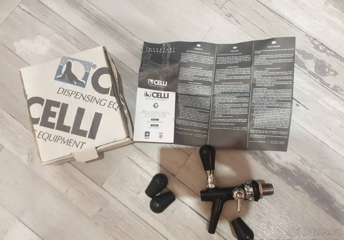 Výčepní kohout Celli + 3 náhradní hlavice