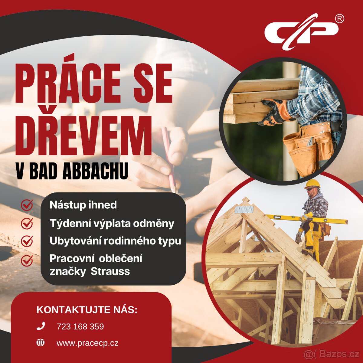 Práce se dřevem bez vyučení s týdenní výplatou - až 3800 EUR
