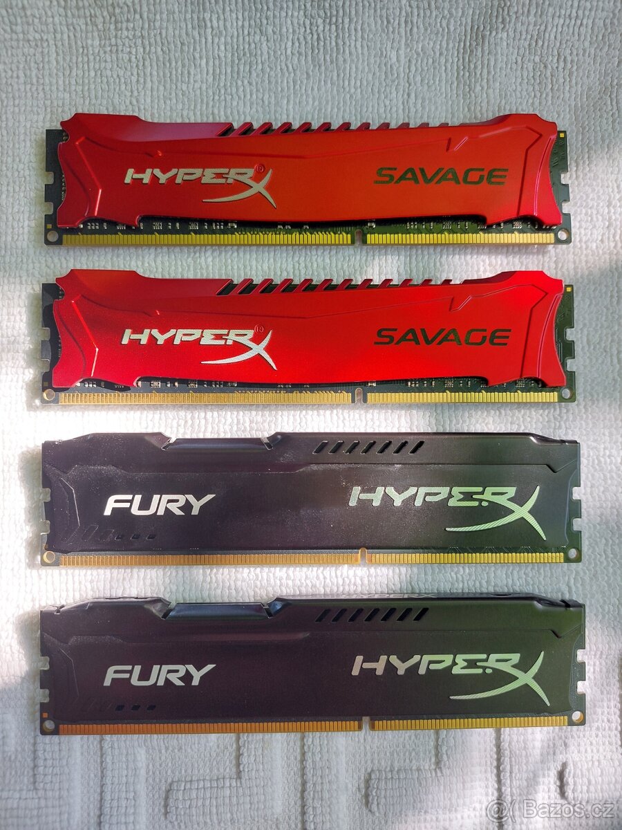32GB DDR3 HYPERX 1600Mhz (4X8GB)-FURY/SAVAGE