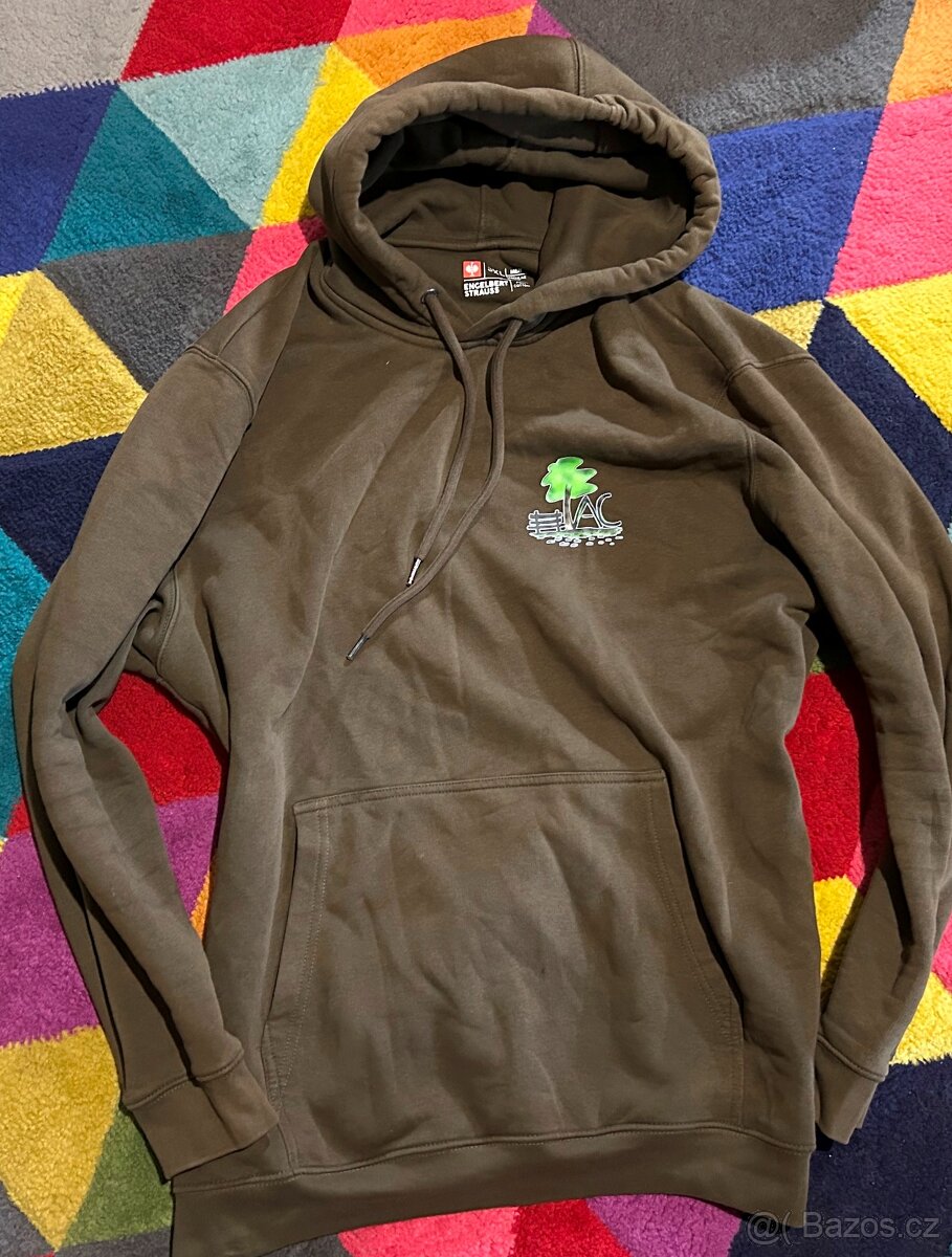 STRAUSS PÁNSKÁ BAVLNĚNÁ ZATEPLENÁ SILNÁ KHAKI MIKINA 3 XL