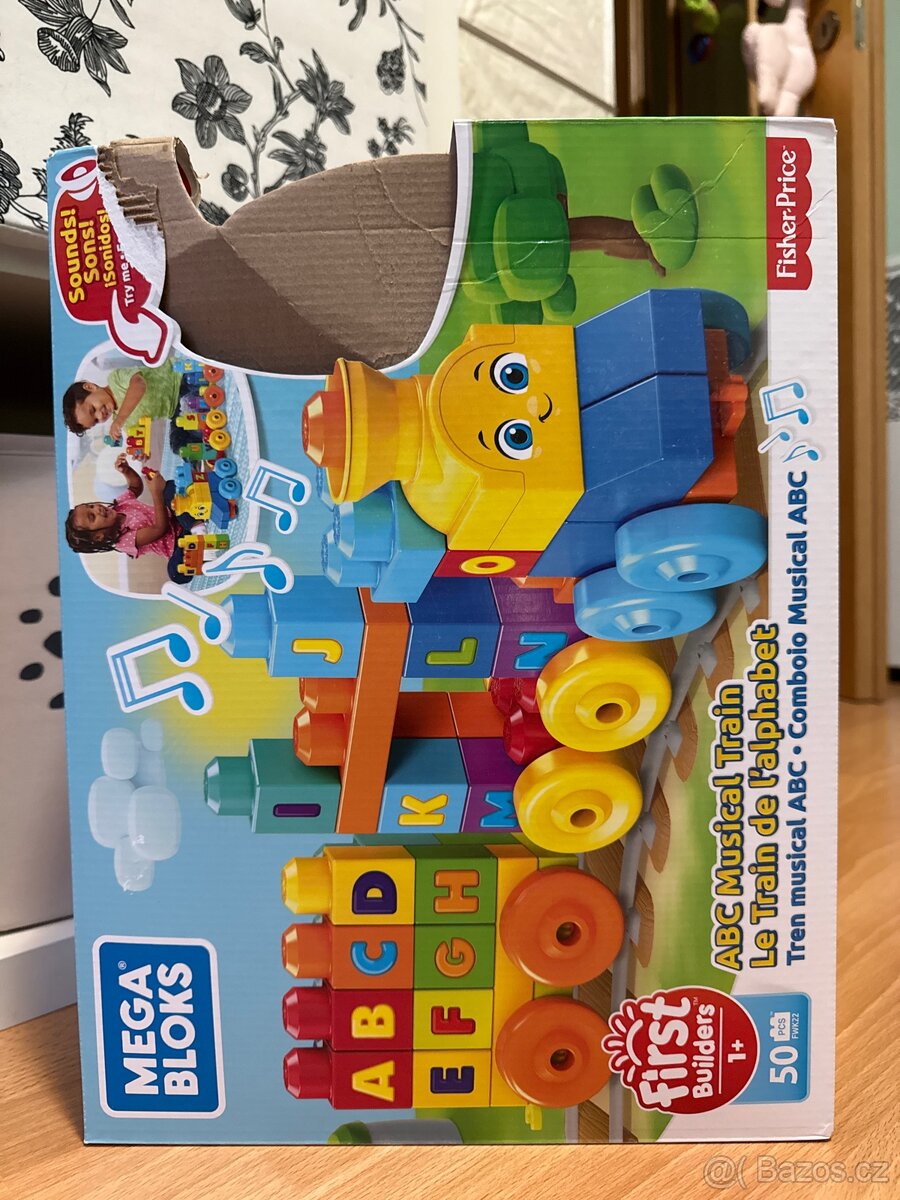 Mega Blocka vláček s abecedoi
