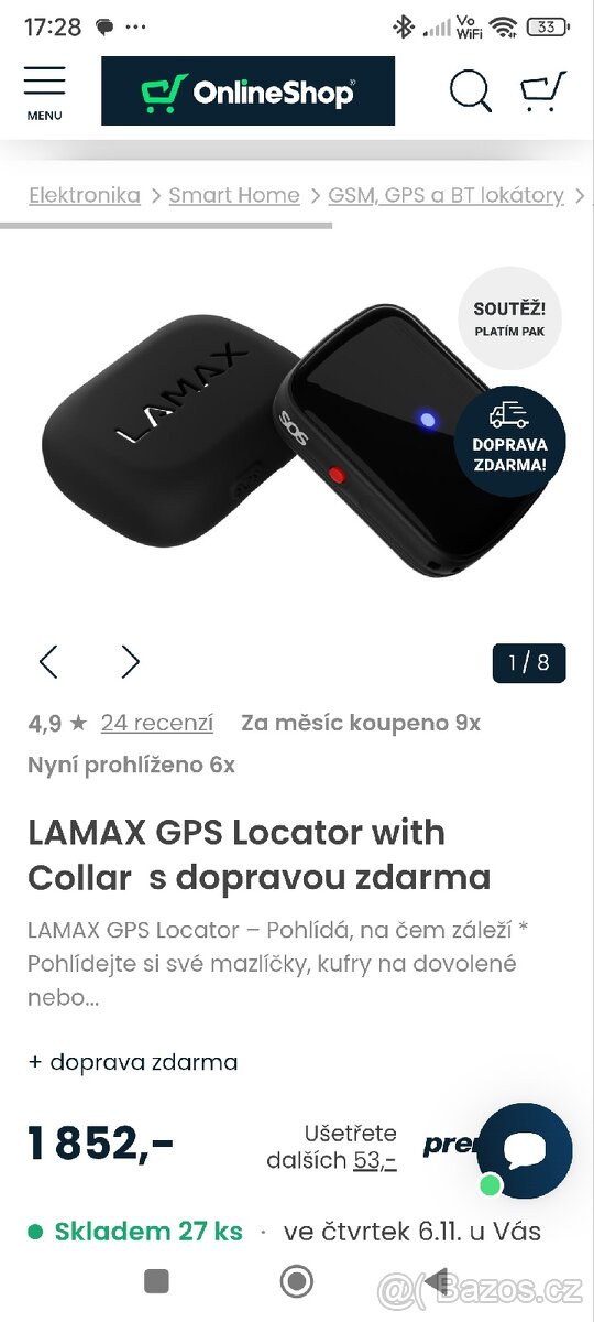 Gps lokator lamax