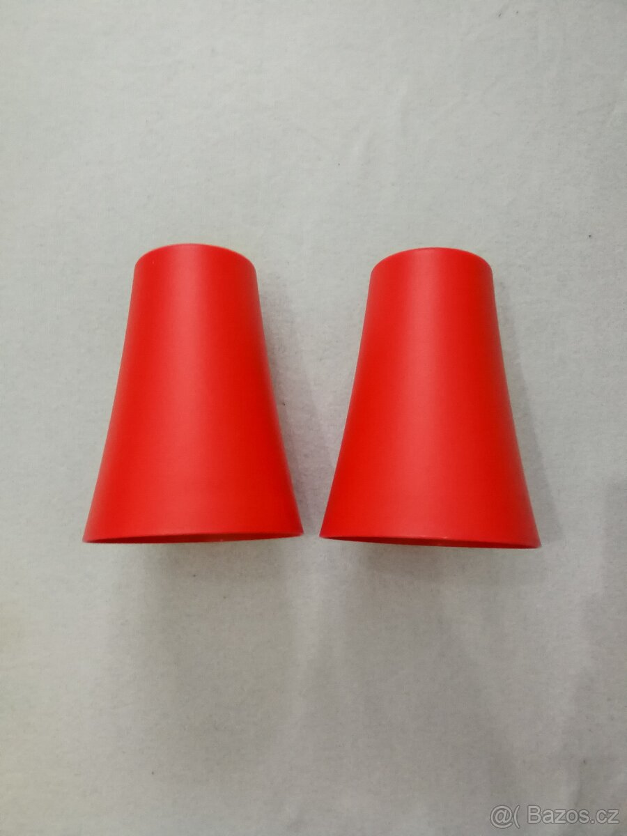 Ovanlig váza / květináč Ikea - tmavé modré a červené