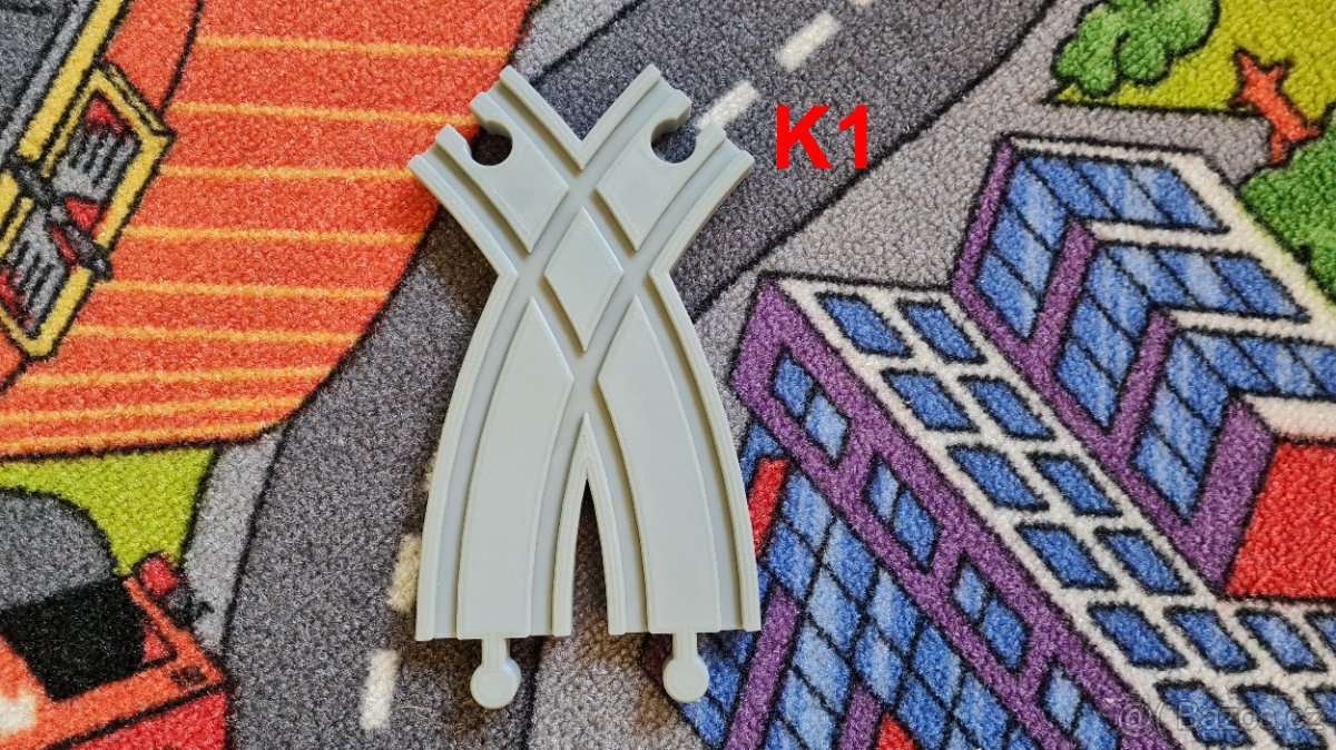 Vláčkodráha Brio, Lidl, Ikea - křížení kolejí