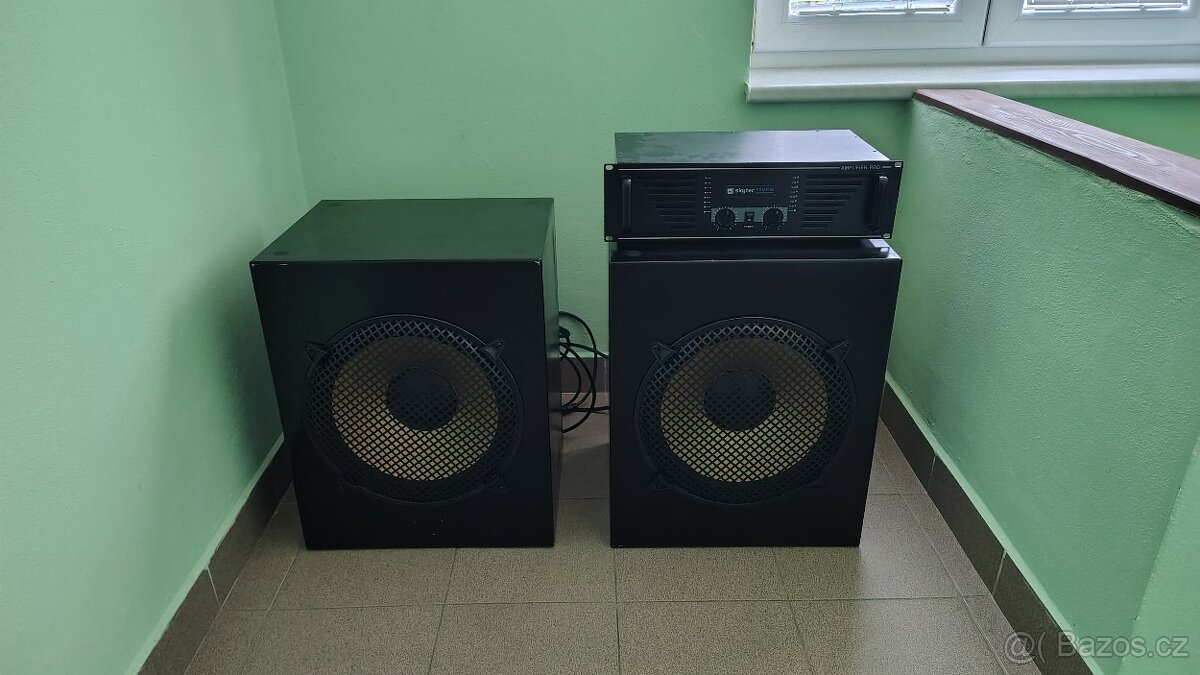 Dva subwoofery + zesilovač 2 x 400W