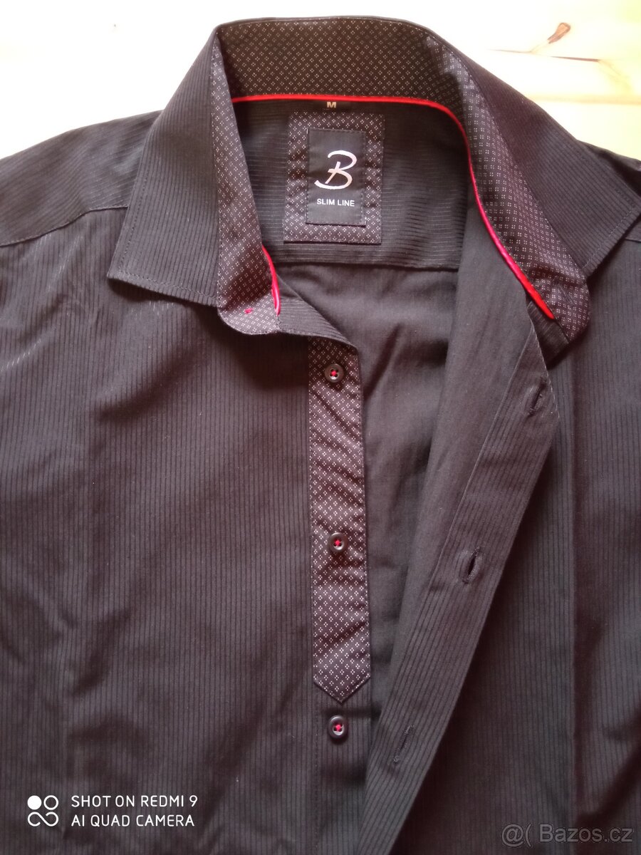 černá slim košile, vel.M