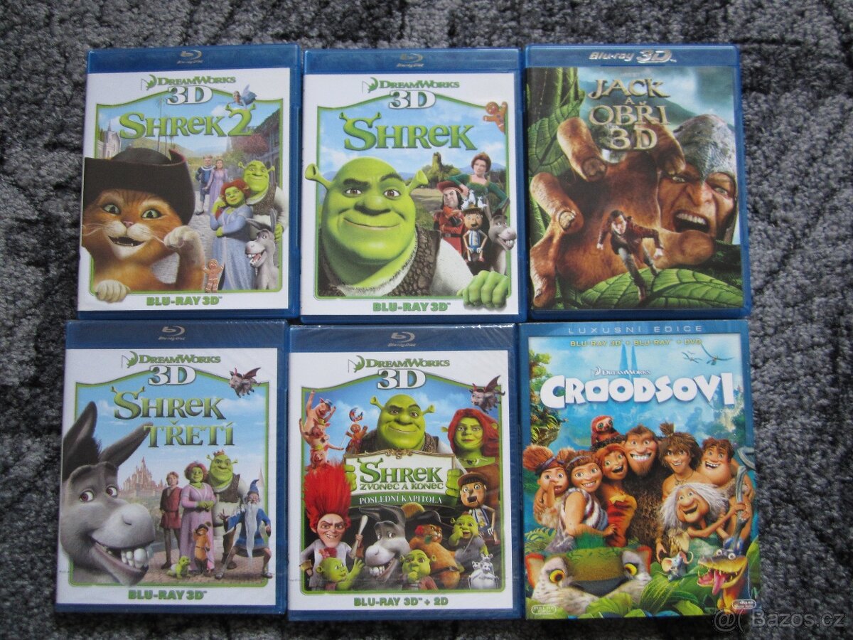 Bluray DVD filmy plus 3D