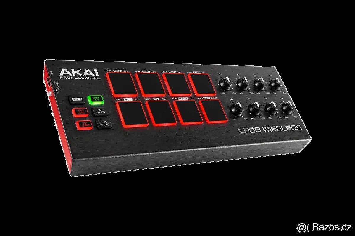 Akai LPD8 Wireless – Bluetooth MIDI kontrolér