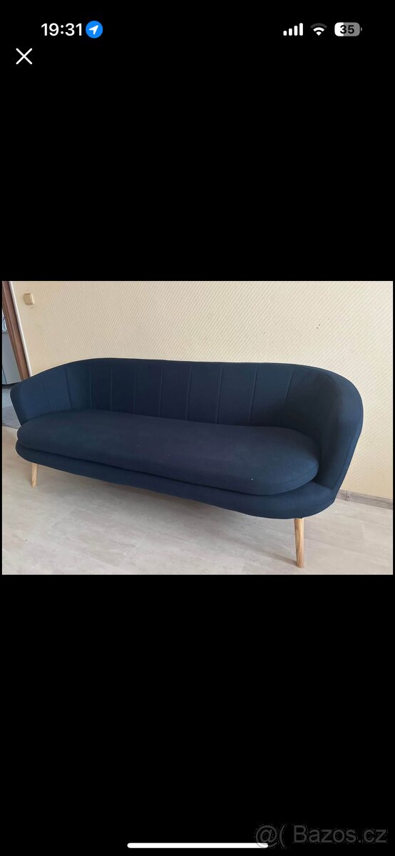 Pohovka GISTRUP 2místná tmavě modrá