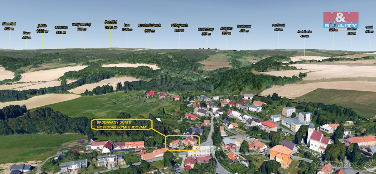 Prodej rodinného domu s hospodářskými budovami 362m², Fulnek
