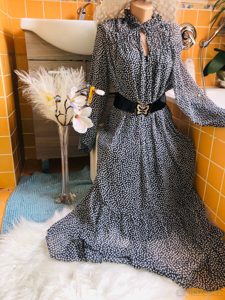 saty#kvetinove#maxi# dlouhe# H&M# tehotenske#univerzalni