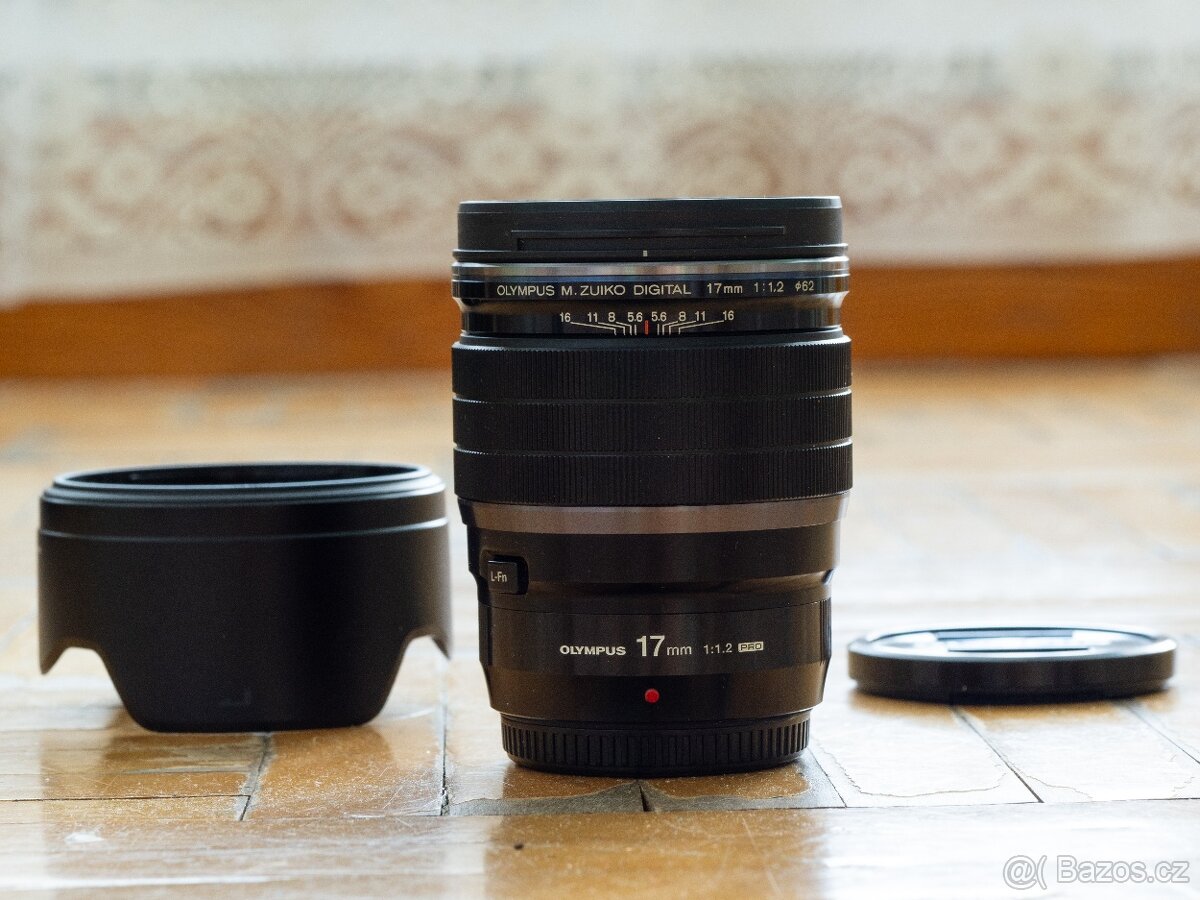 Prodám objektiv Olympus M.ZUIKO 17 mm f/1,2 PRO - stav NOVÉH