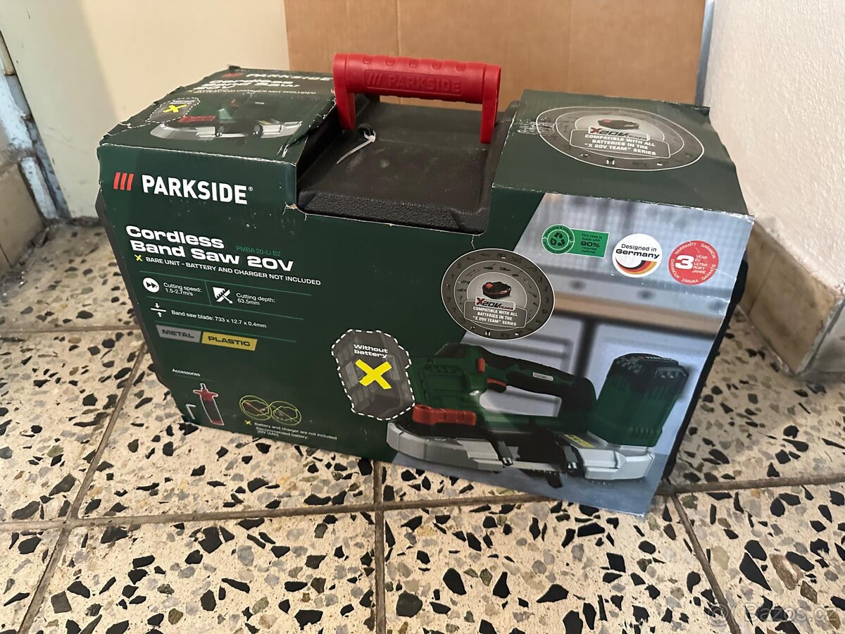 Aku pásová pila PMBA 20-Li B2 - Parkside