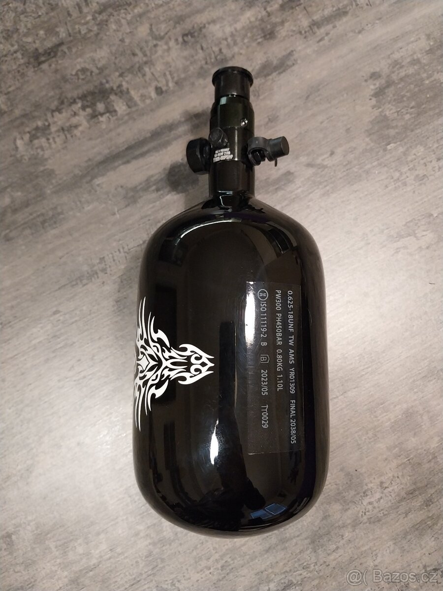 NOVÝ vzduchový systém 1.1L/300bar TotemAir paintball/airsoft