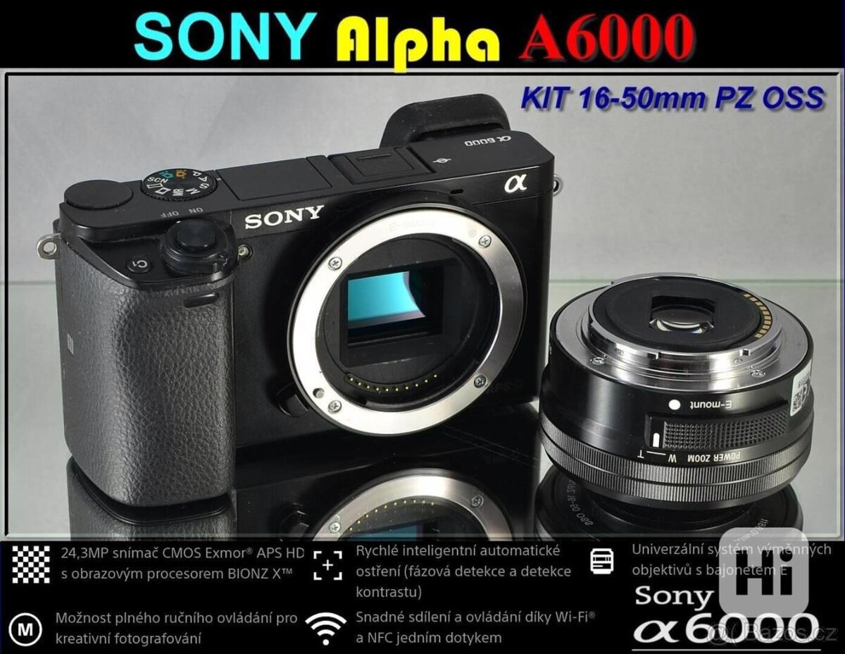 Sony A6000+16-50mm24 MpxFull HDVWIFI13200 Exp