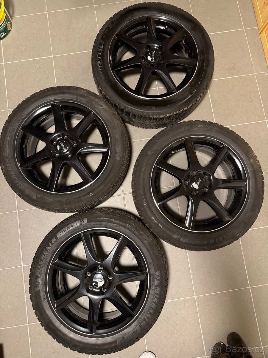 Prodám alu kola DEZENT 17'' + zimní pneumatiky - TOP stav