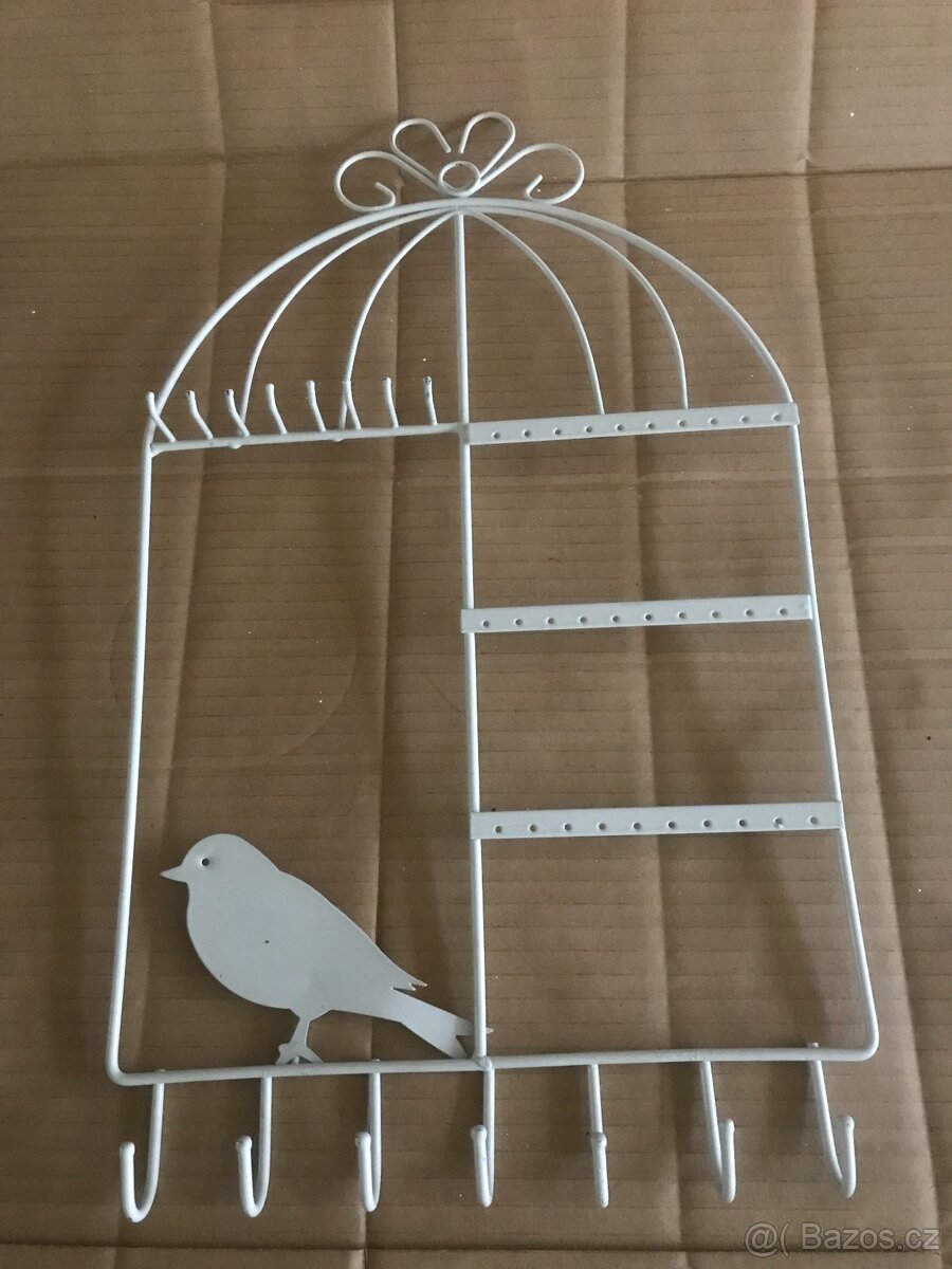 organizer na šperky s ptáčkem