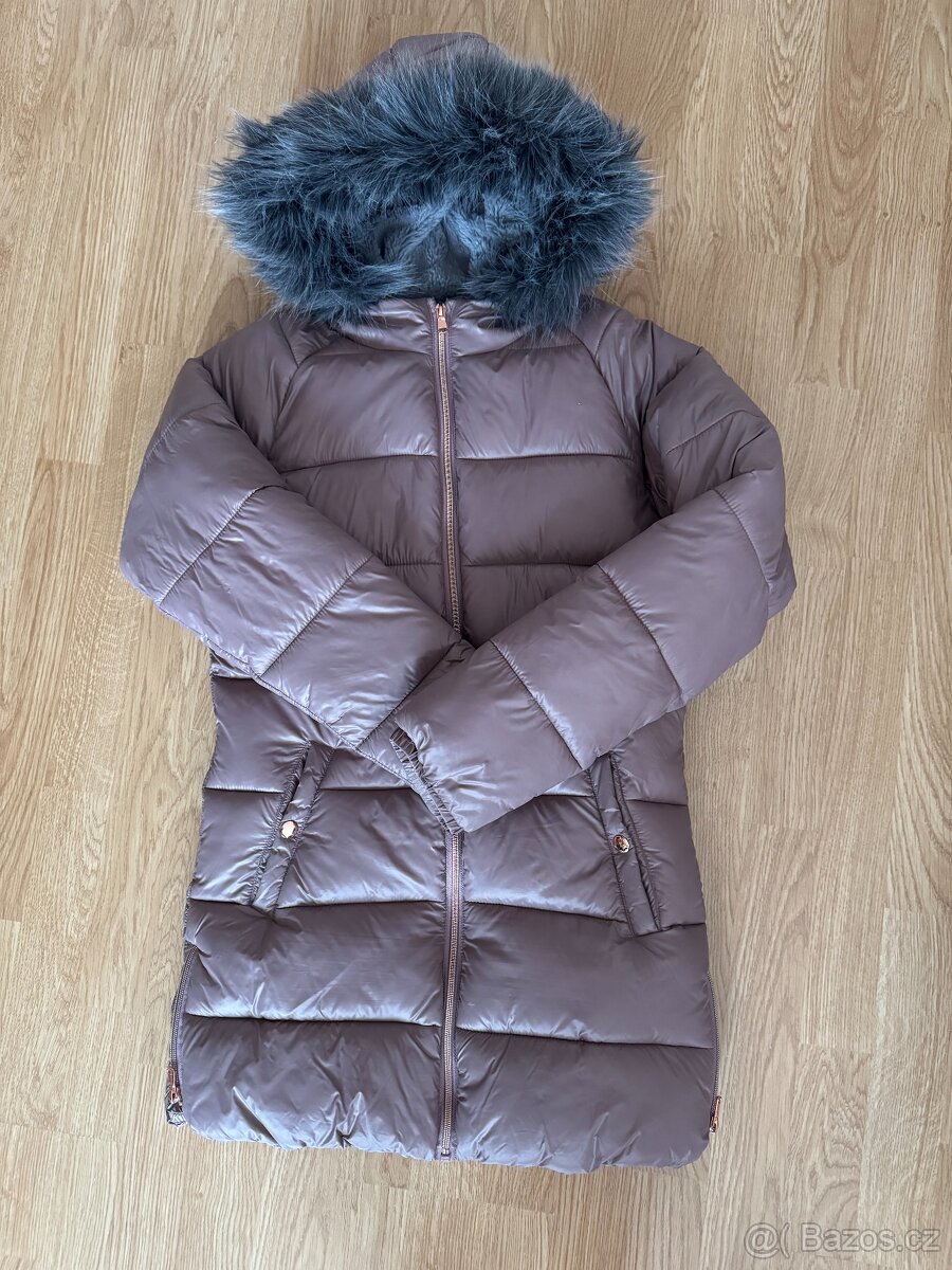 Dívčí zimní bunda, kabát zn. F&F, vel. 13-14 let
