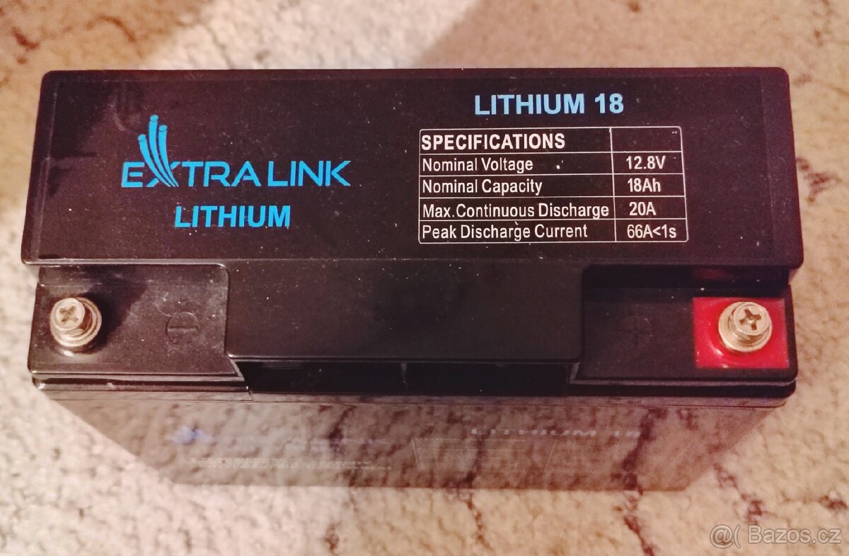 LiFePo4 Extralink baterie 12V 18Ah