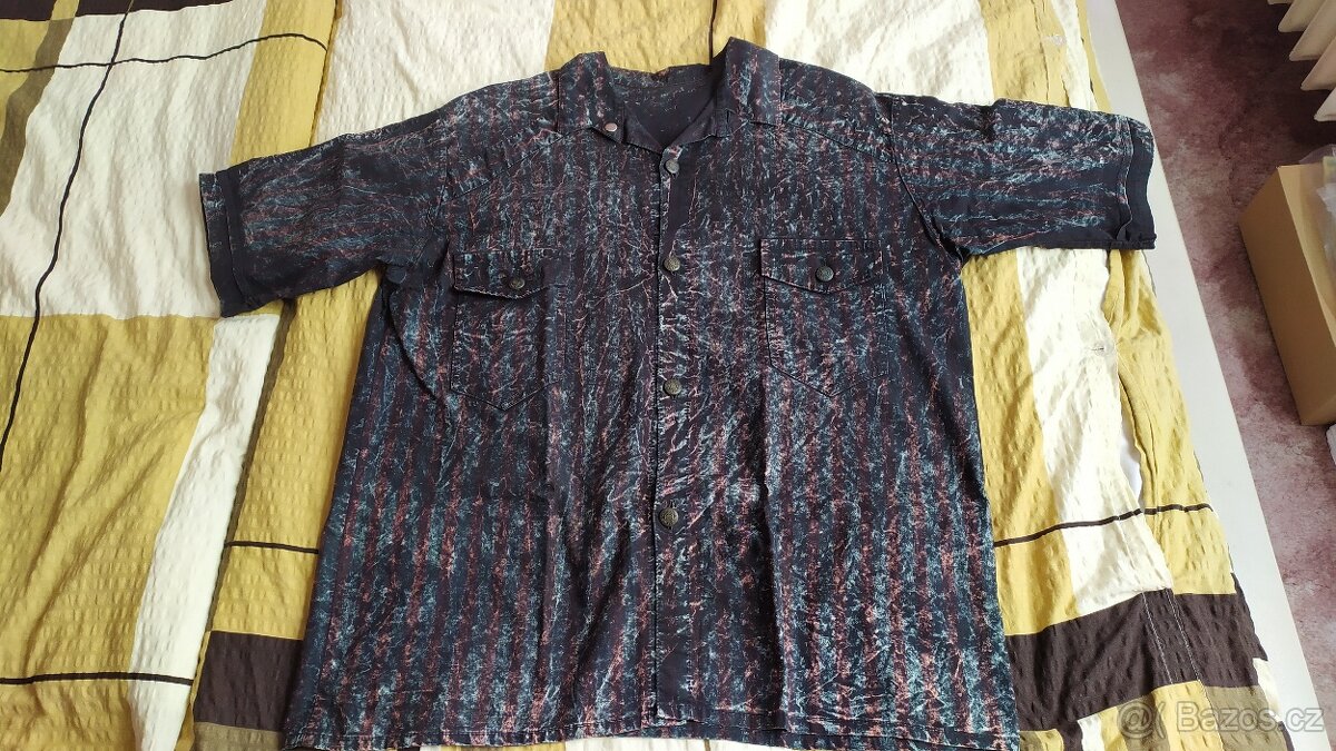 PÁNSKÁ - CHLAPECKÁ JEANS TMAVÁ KOŠILE XL