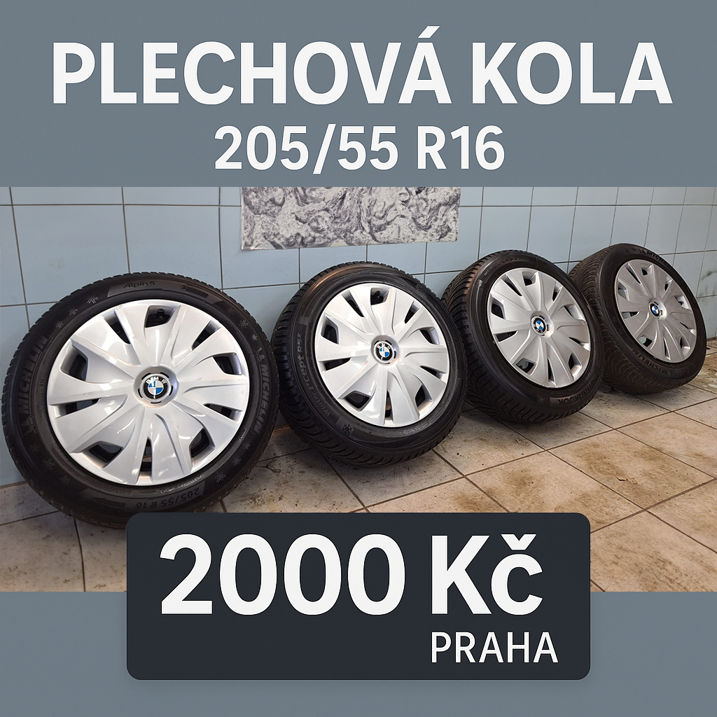 Plechová kola 205/55 R16 (5x120)