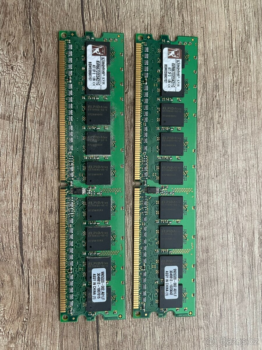 Paměti DDR2 2GB + 1GB