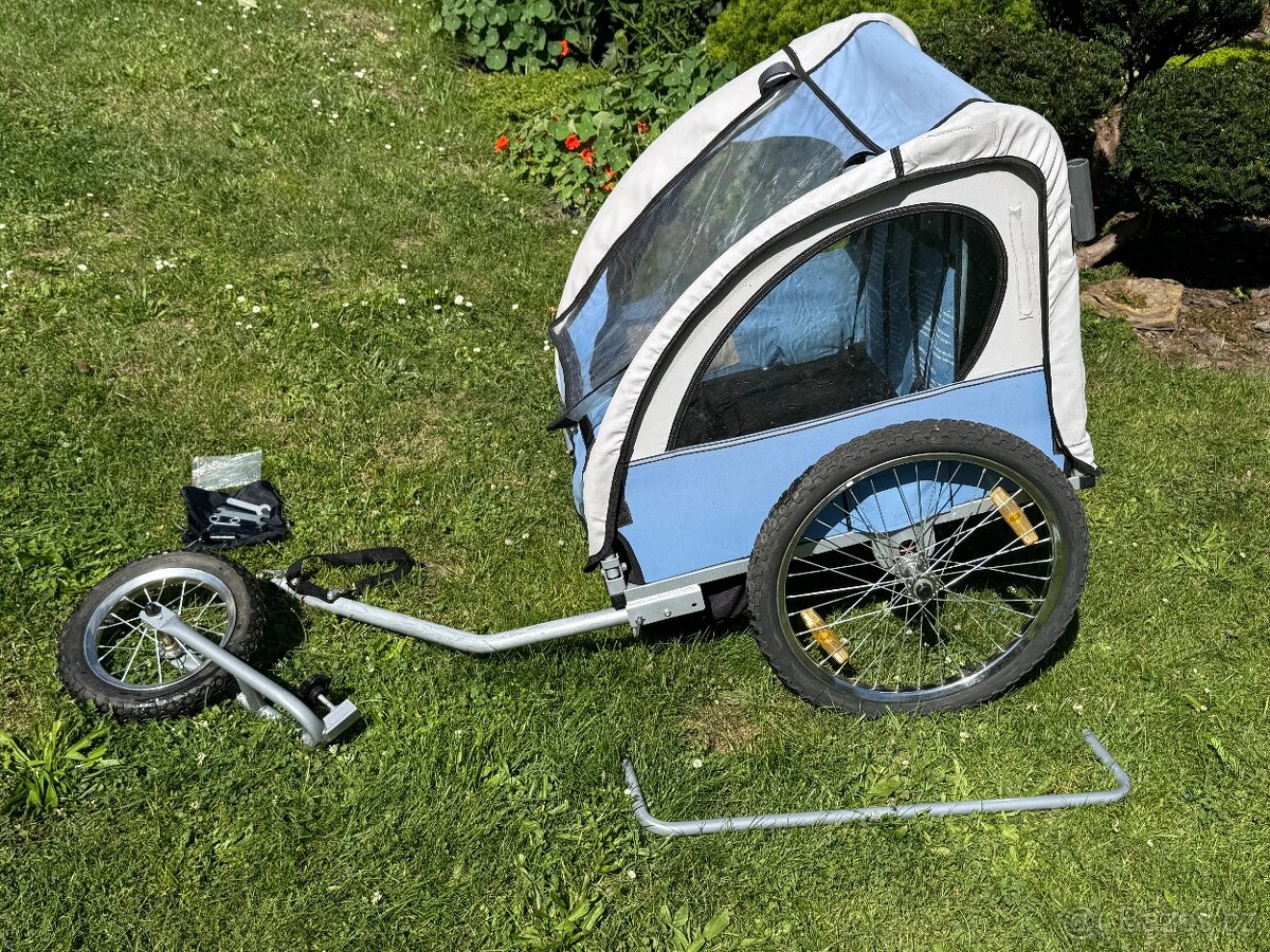 Přívěs na kolo Jogger pro 2 děti - vozík za kolo