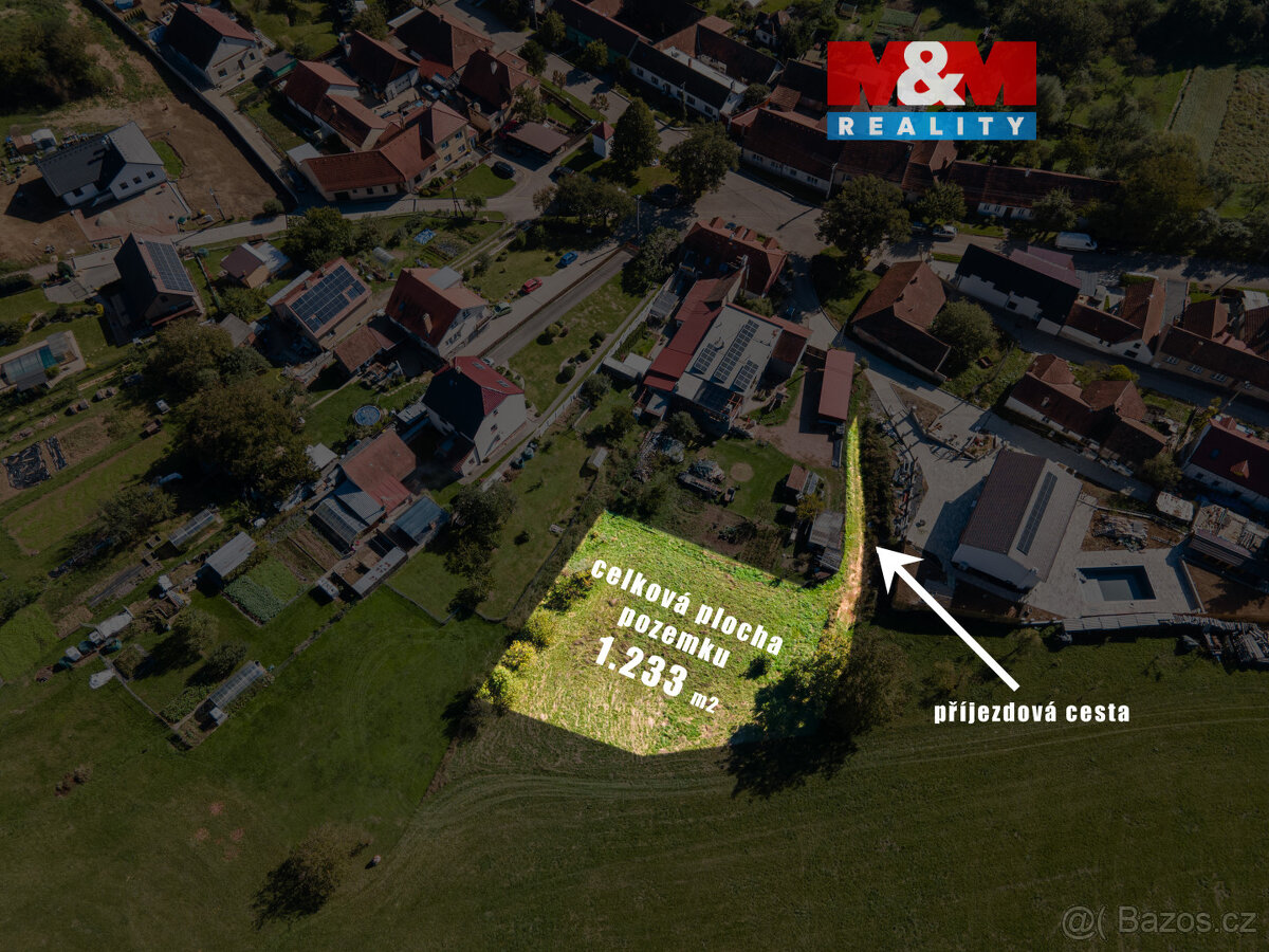 Prodej pozemku k bydlení, 1233 m², Závist