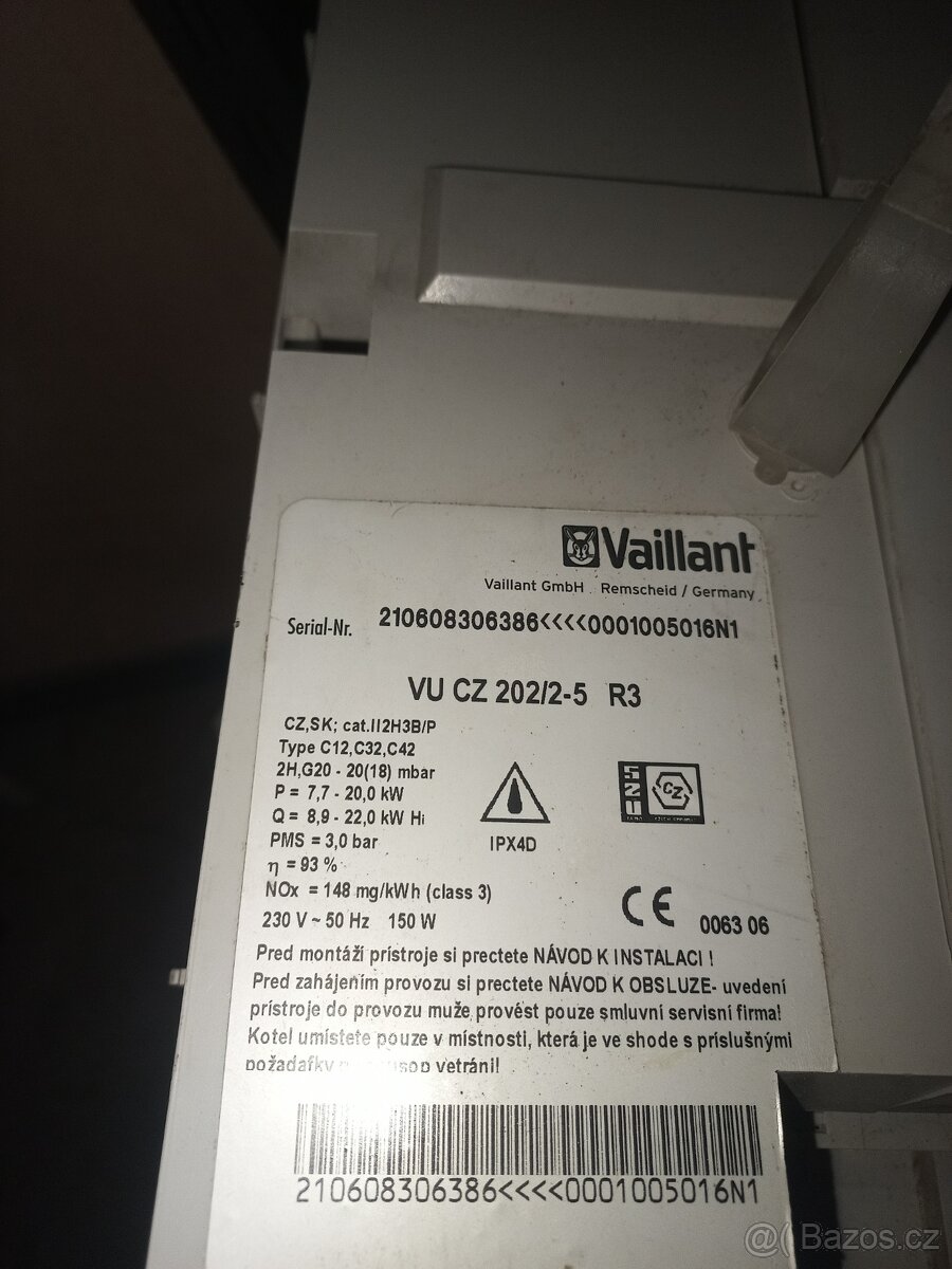 Prodám plynový turbo kotel Vaillant