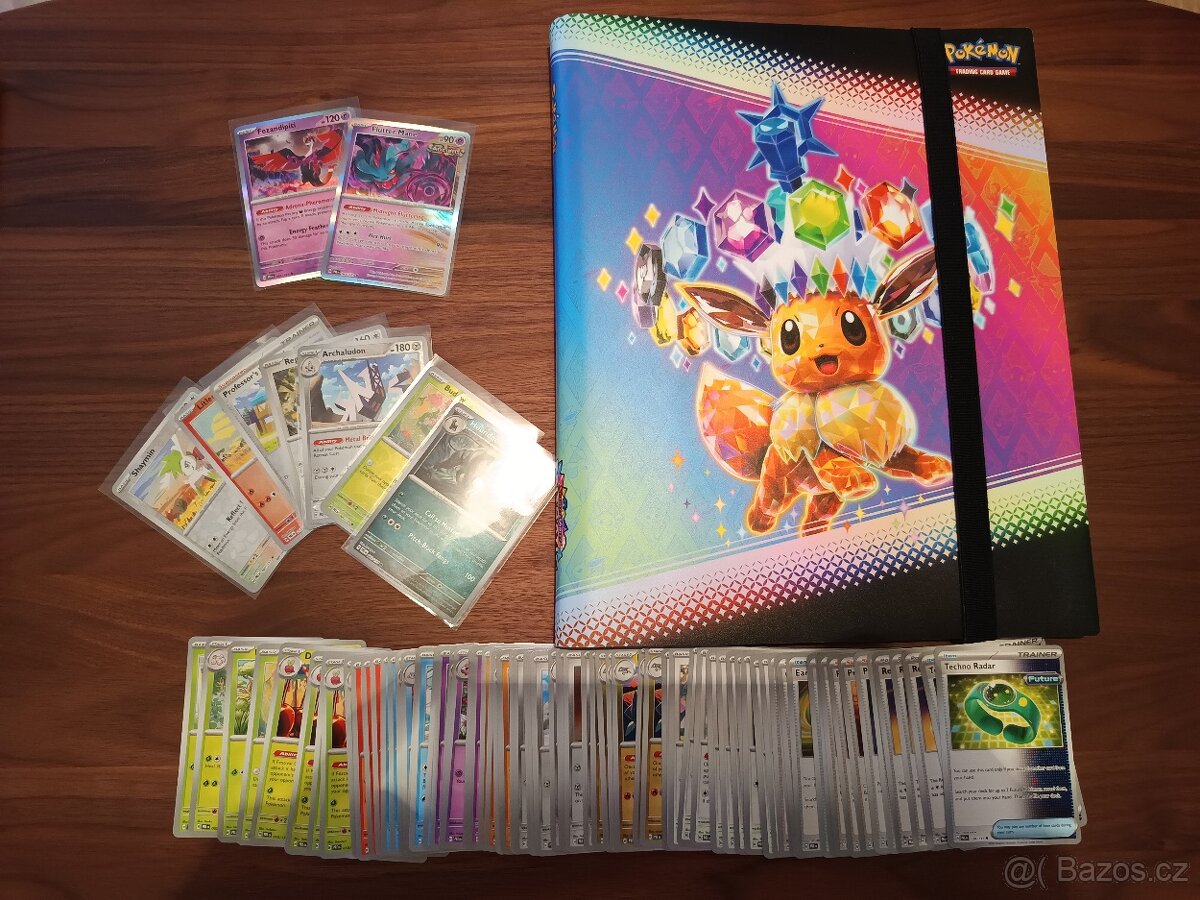 Pokémon Prismatic Evolutions set karet + Album v11