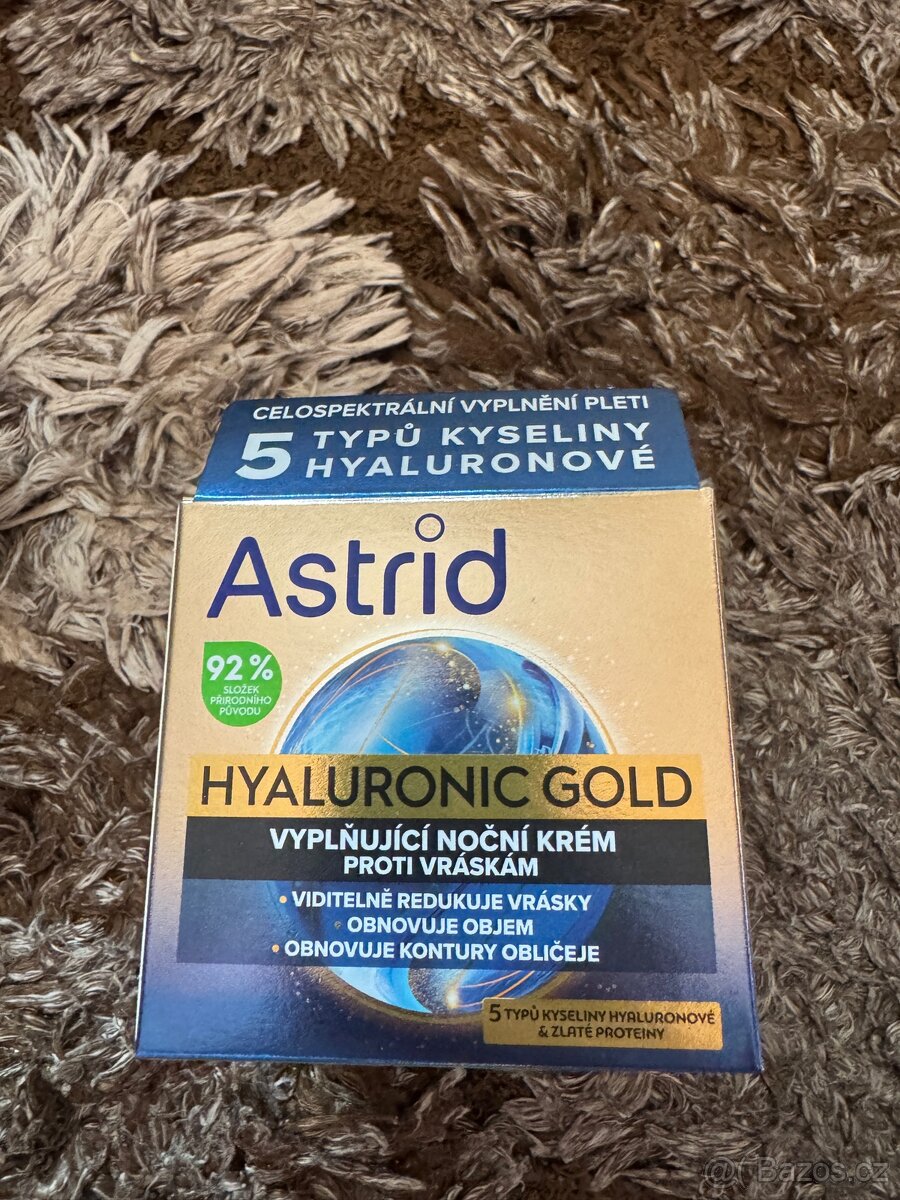 Astrid Hyaluronic Gold noční krém proti vráskám SPF 10 50ml