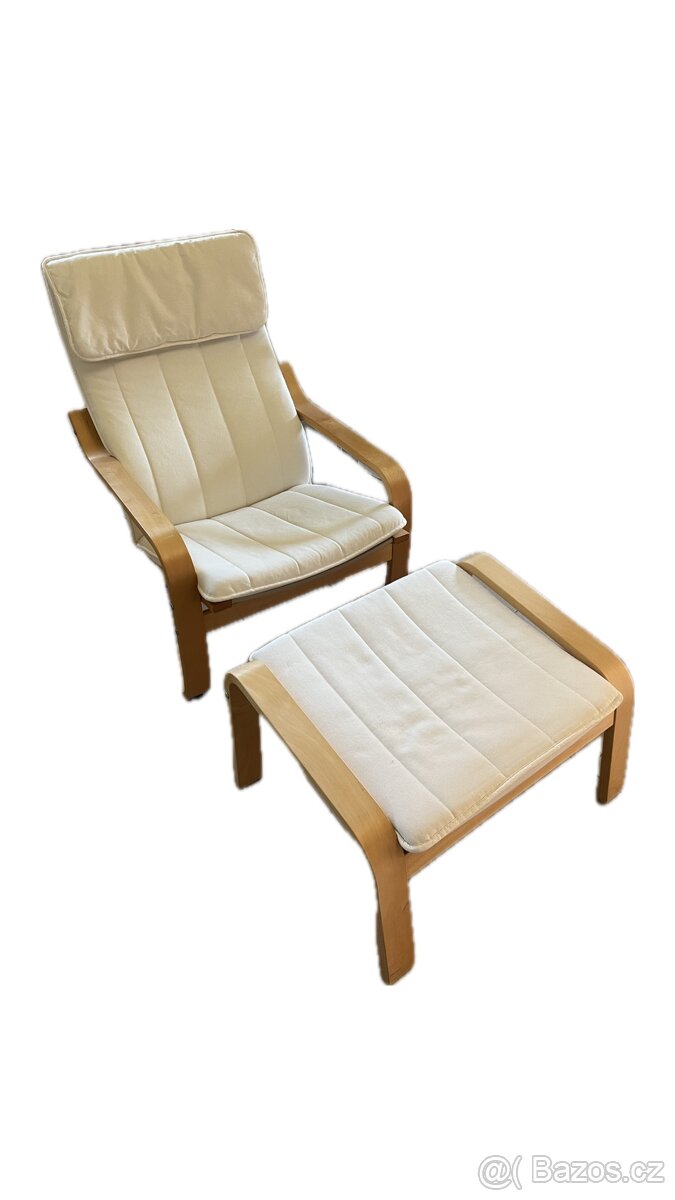 Ikea poäng křeslo s podnožkou