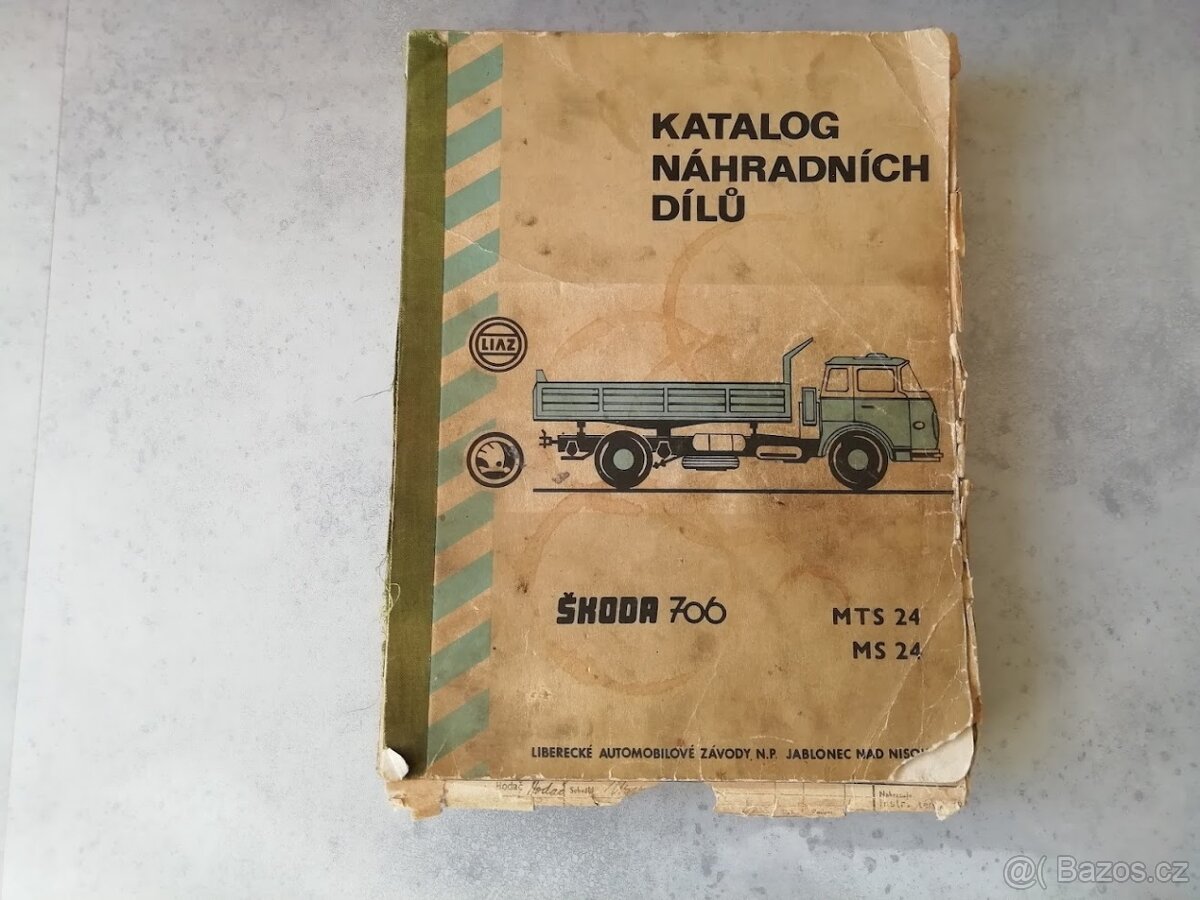 Škoda 706 MTS - katalog náhradních dílů - doprava v ceně