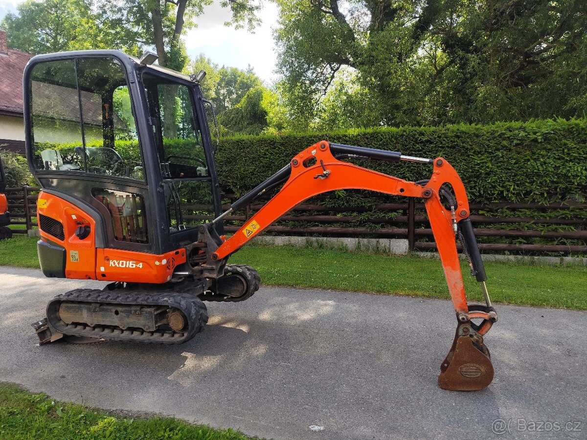 Minibagr Kubota KX016-4, rok 2018, 1700mth, roztah. pásy