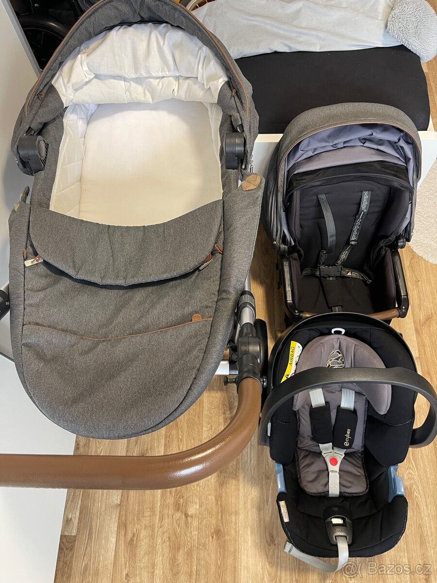 Kočárek 3v1 ( Korba/sporťák + Cybex vajíčko)