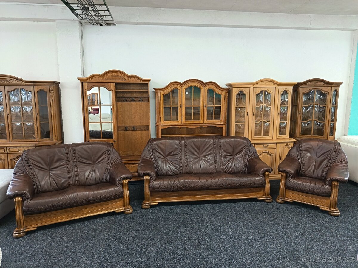 Sedací souprava 3 + 2 + 1 - kůže