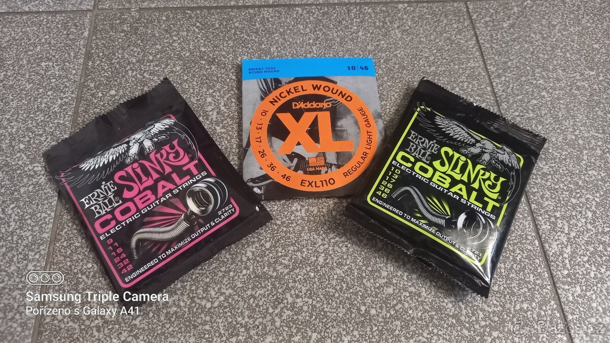 Struny na elektrickou kytaru 10/46 a 9/42