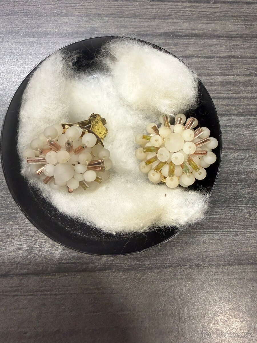 Vintage klipsové náušnice