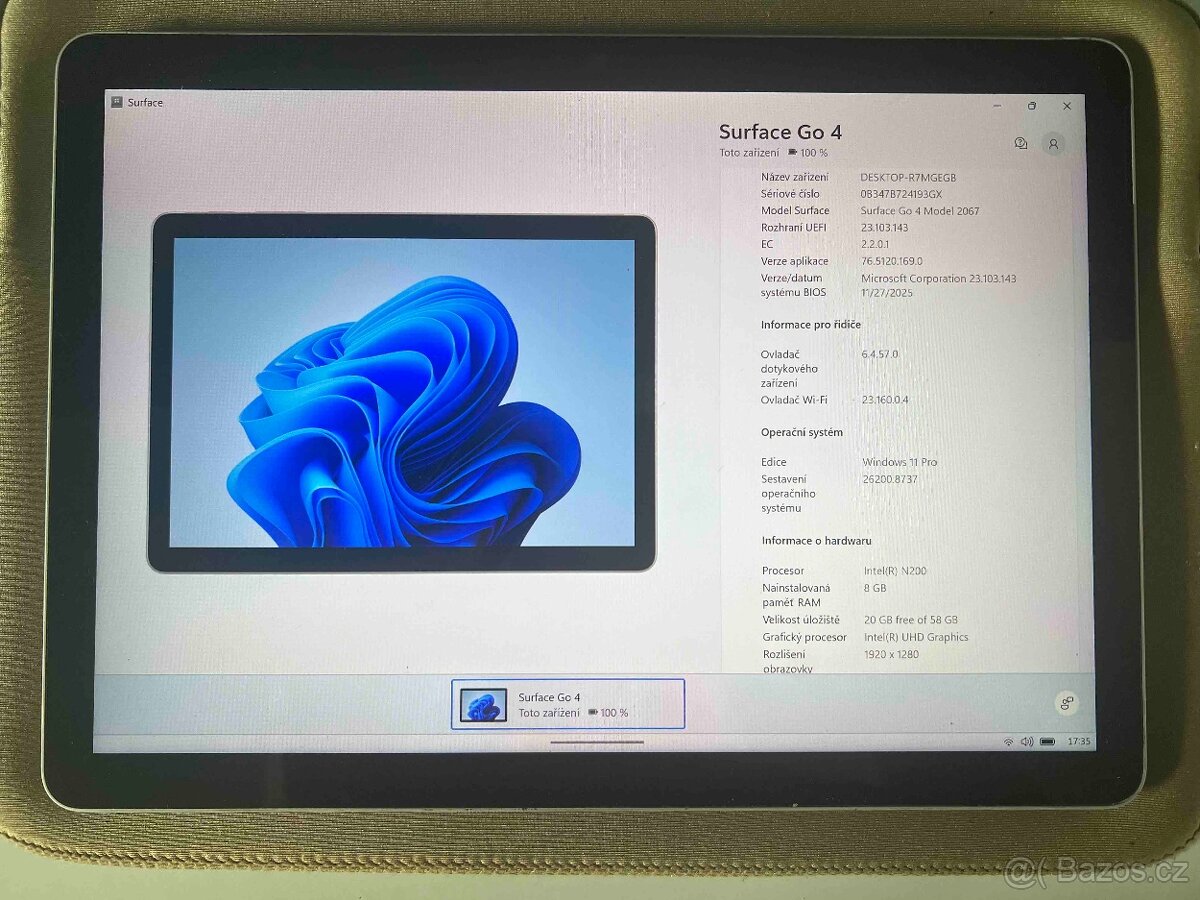 🔥 Microsoft Surface Go 4 – TOP stav, rychlý, lehký,