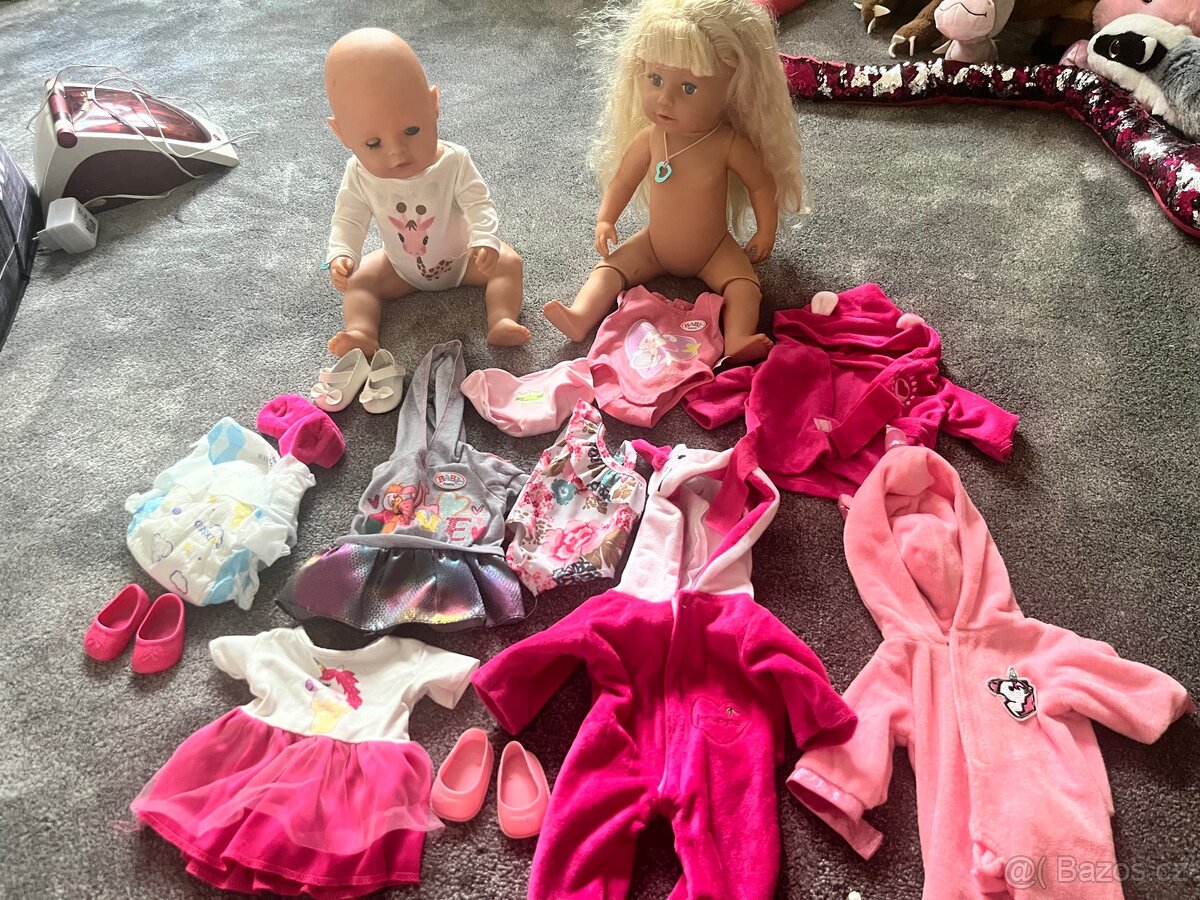 Baby born dvě panenky+oblečky komplet 800,-