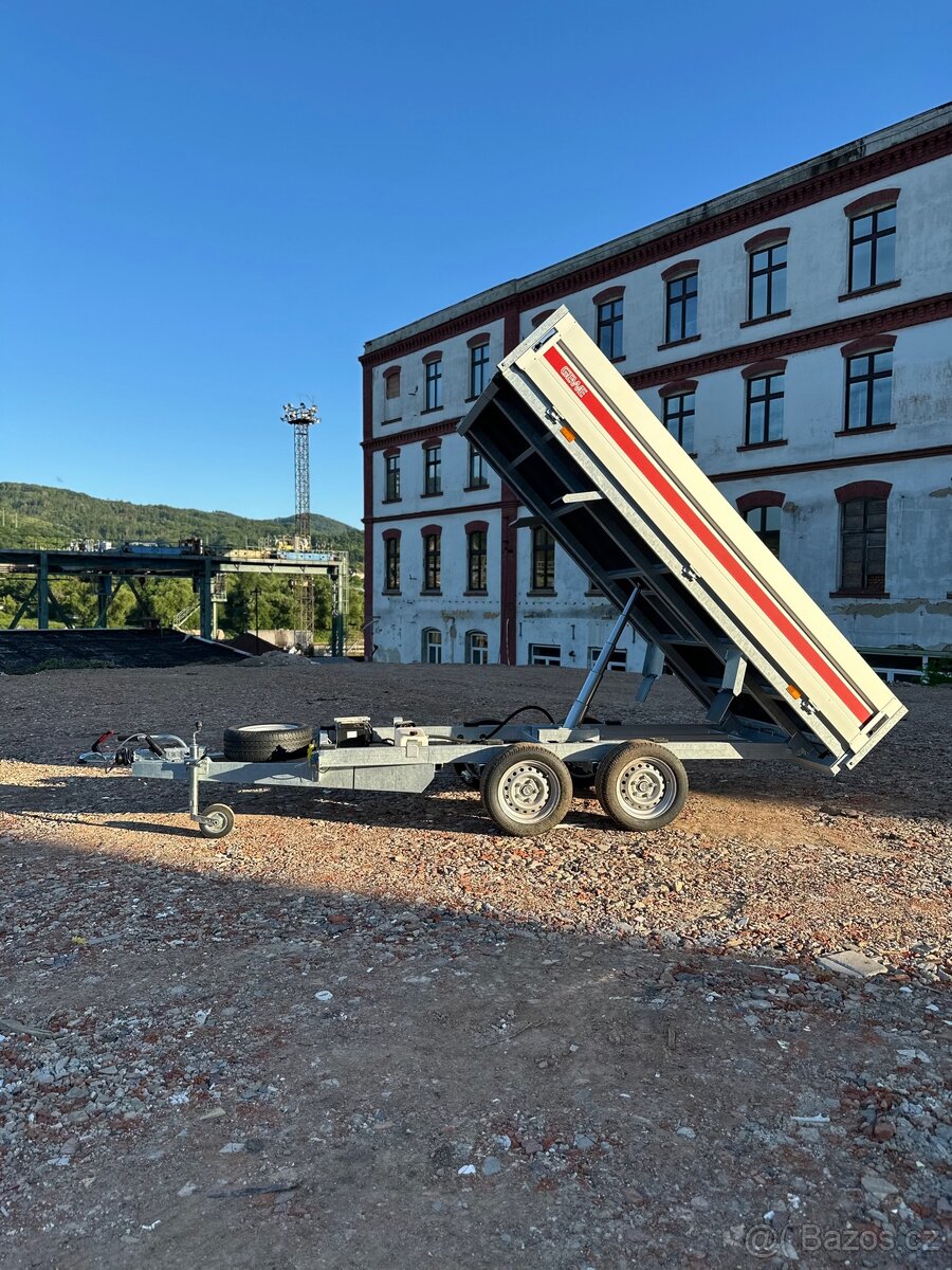 Přívěs Gewe P3500 F/3, Jednostranný sklopný elektrický