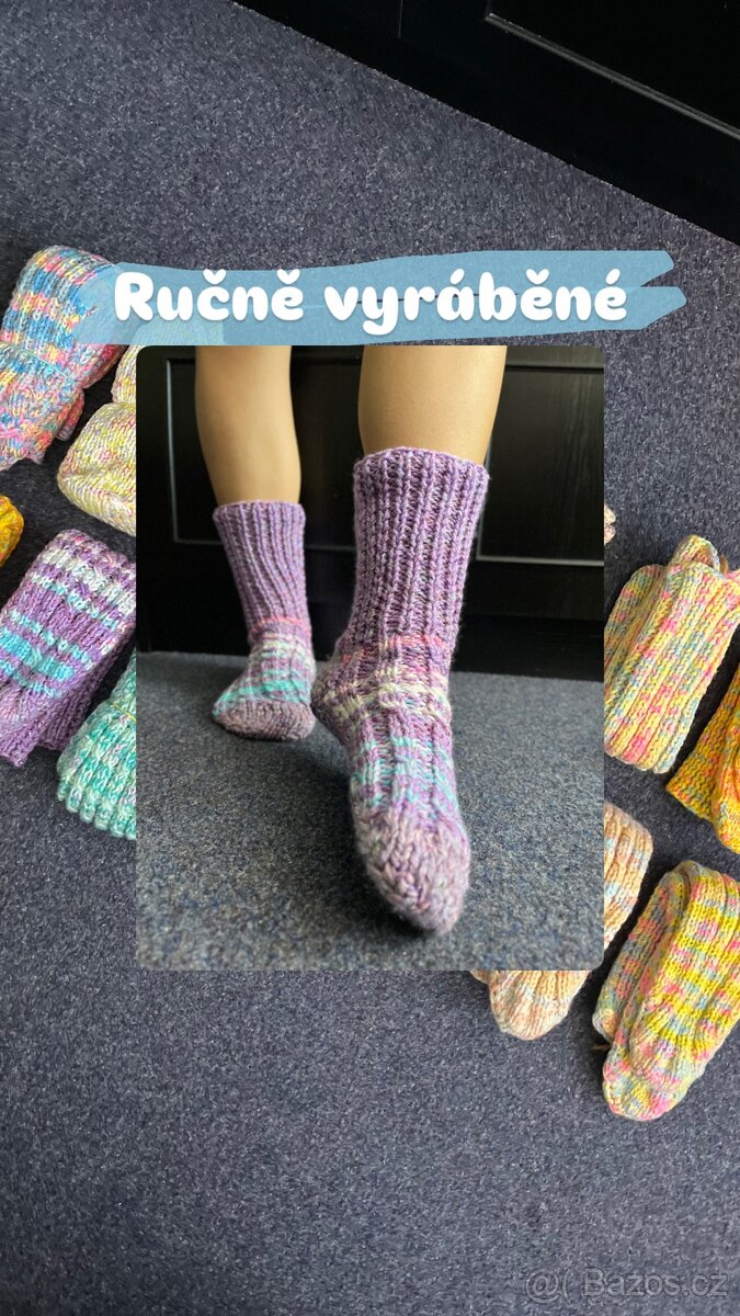 Ručně pletené ponožky